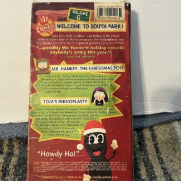 SOUTH PARK Volume 6 Comedy Central VHS Mr Hankey Christmas Poo Tom's Rhinoplasty - Picture 3 of 3